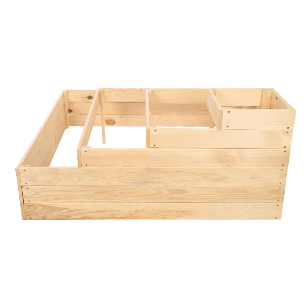 Narożna skrzynia podwyższana na warzywa drewniany warzywniak 54x120x120 EKO