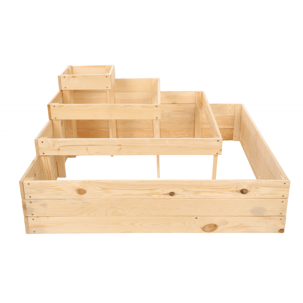 Narożna skrzynia podwyższana na warzywa drewniany warzywniak 54x120x120 EKO