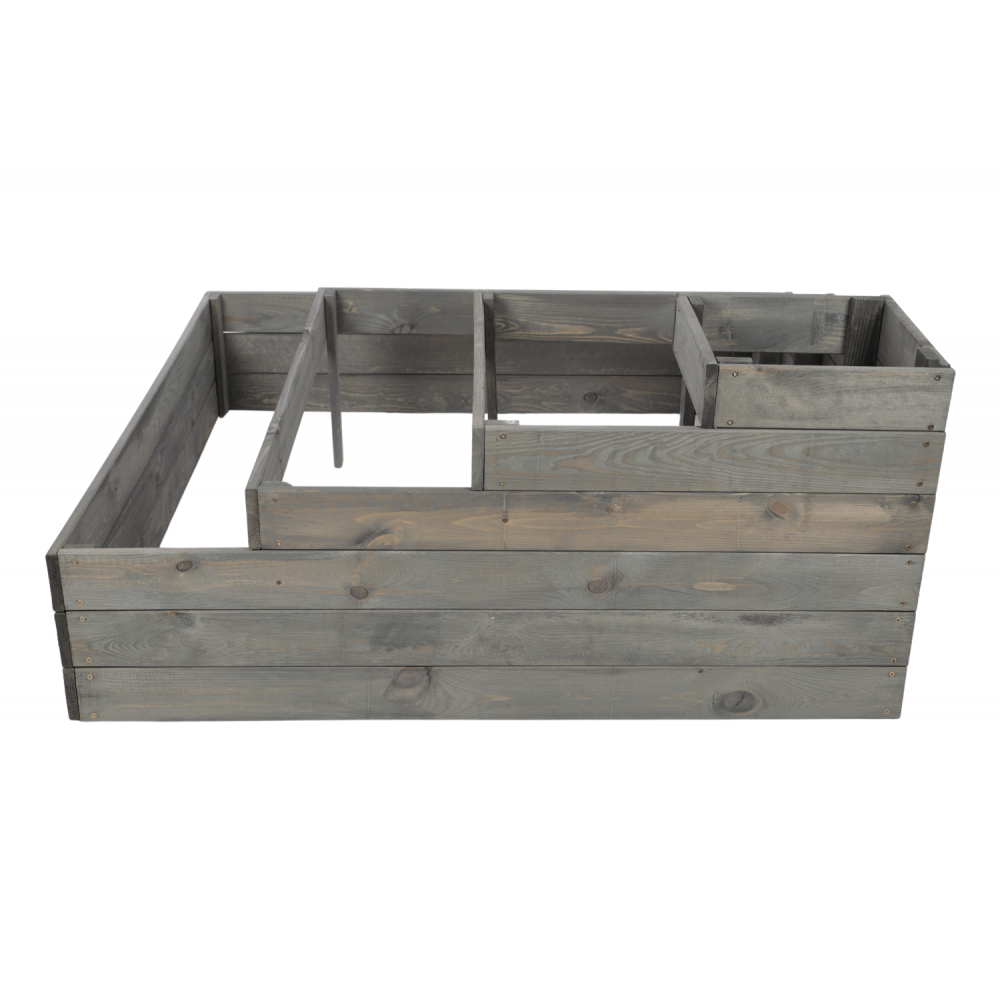 Narożna skrzynia podwyższana na warzywa drewniany warzywniak 54x120x120 EKO