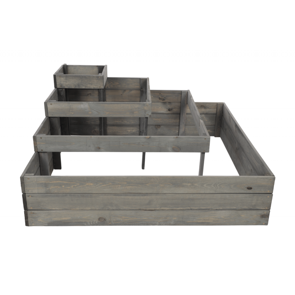 Narożna skrzynia podwyższana na warzywa drewniany warzywniak 54x120x120 EKO