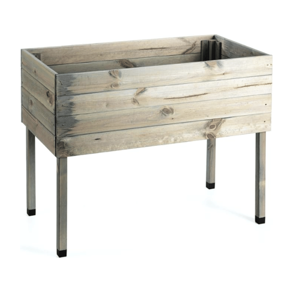 Donica na nogach donica ogrodowa drewniana donica balkonowa na zioła 100x50