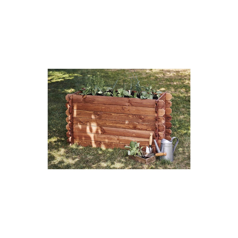 Donica na warzywa skrzynia na rośliny drewniana donica ogrodowa zielnik EKO