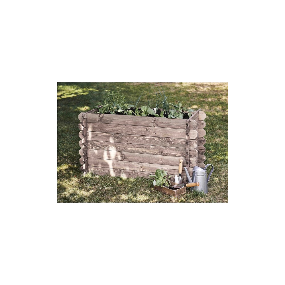 Donica na warzywa skrzynia na rośliny drewniana donica ogrodowa zielnik EKO