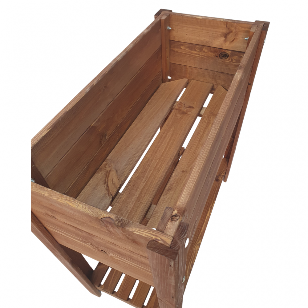 Drewniana donica ogrodowa skrzynia na zioła ziołownik donica na warzywa EKO