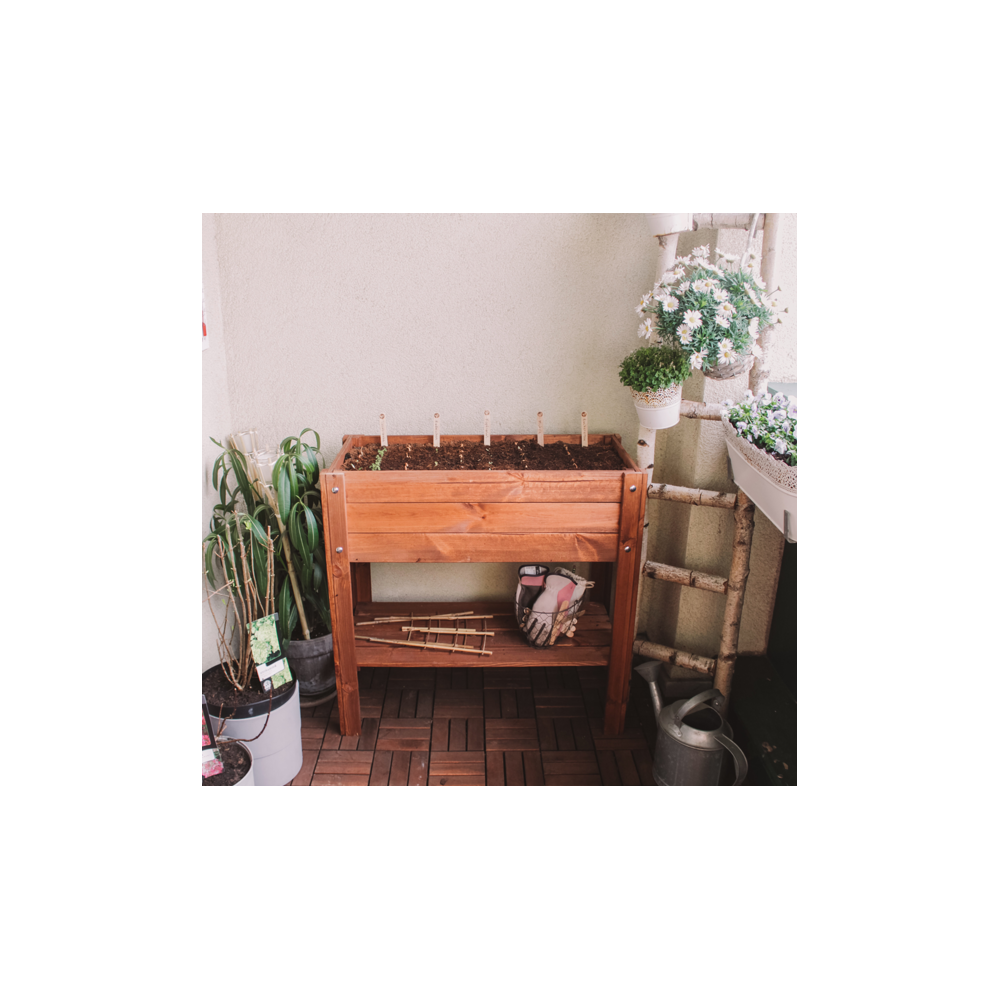 Drewniana donica ogrodowa skrzynia na zioła ziołownik donica na warzywa EKO