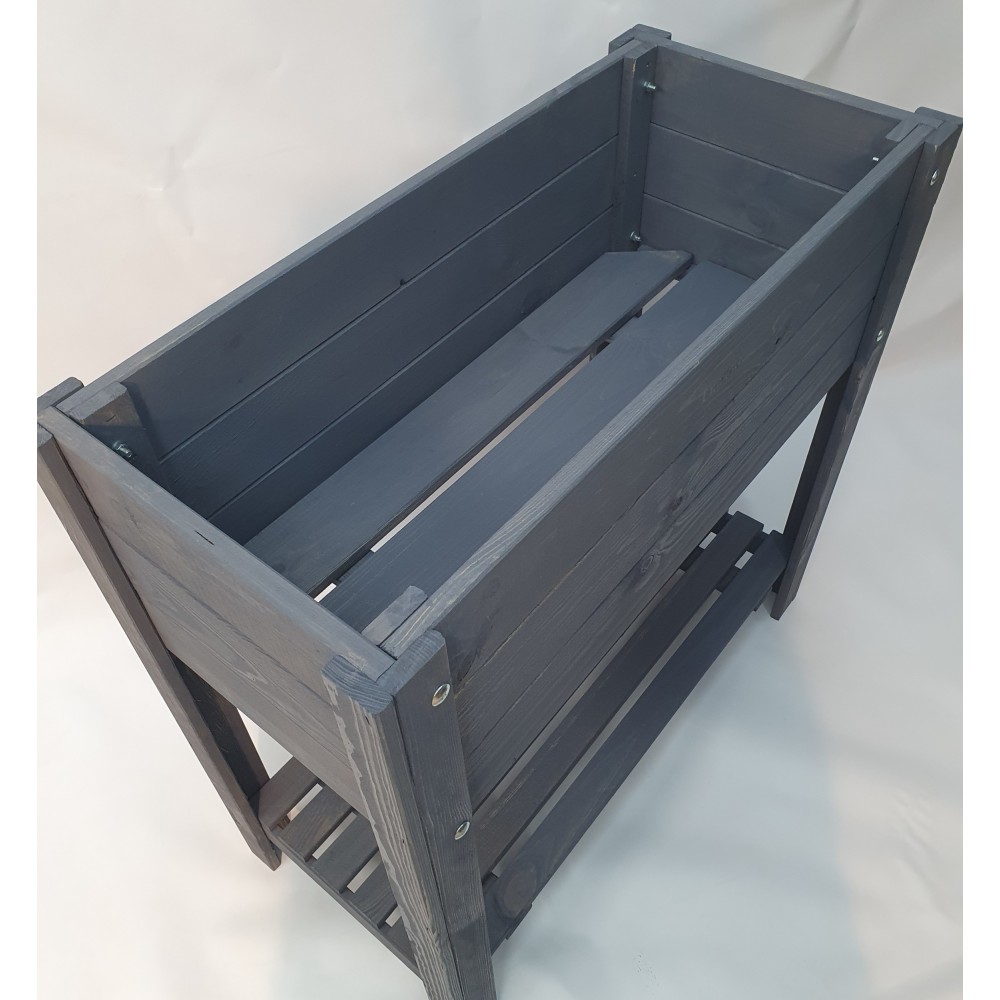 Drewniana donica ogrodowa skrzynia na zioła ziołownik donica na warzywa EKO