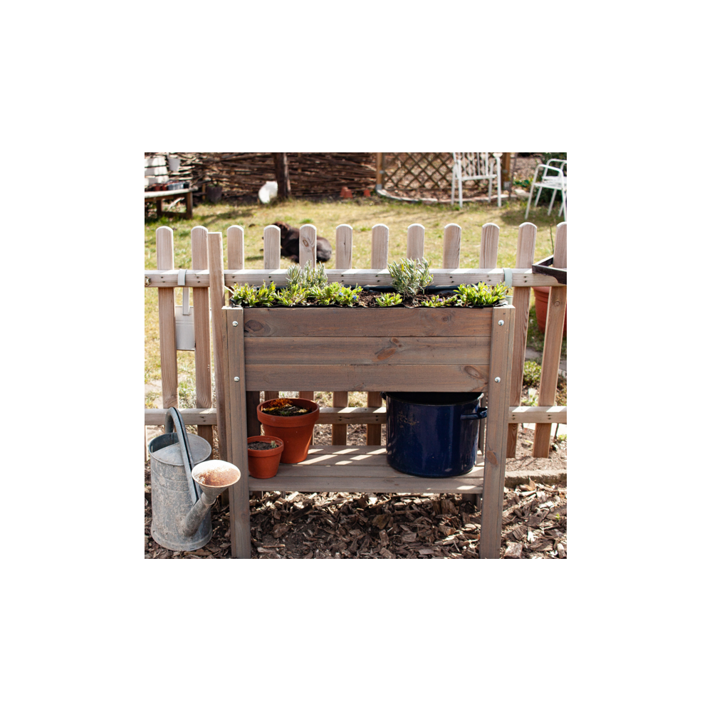 Drewniana donica ogrodowa skrzynia na zioła ziołownik donica na warzywa EKO