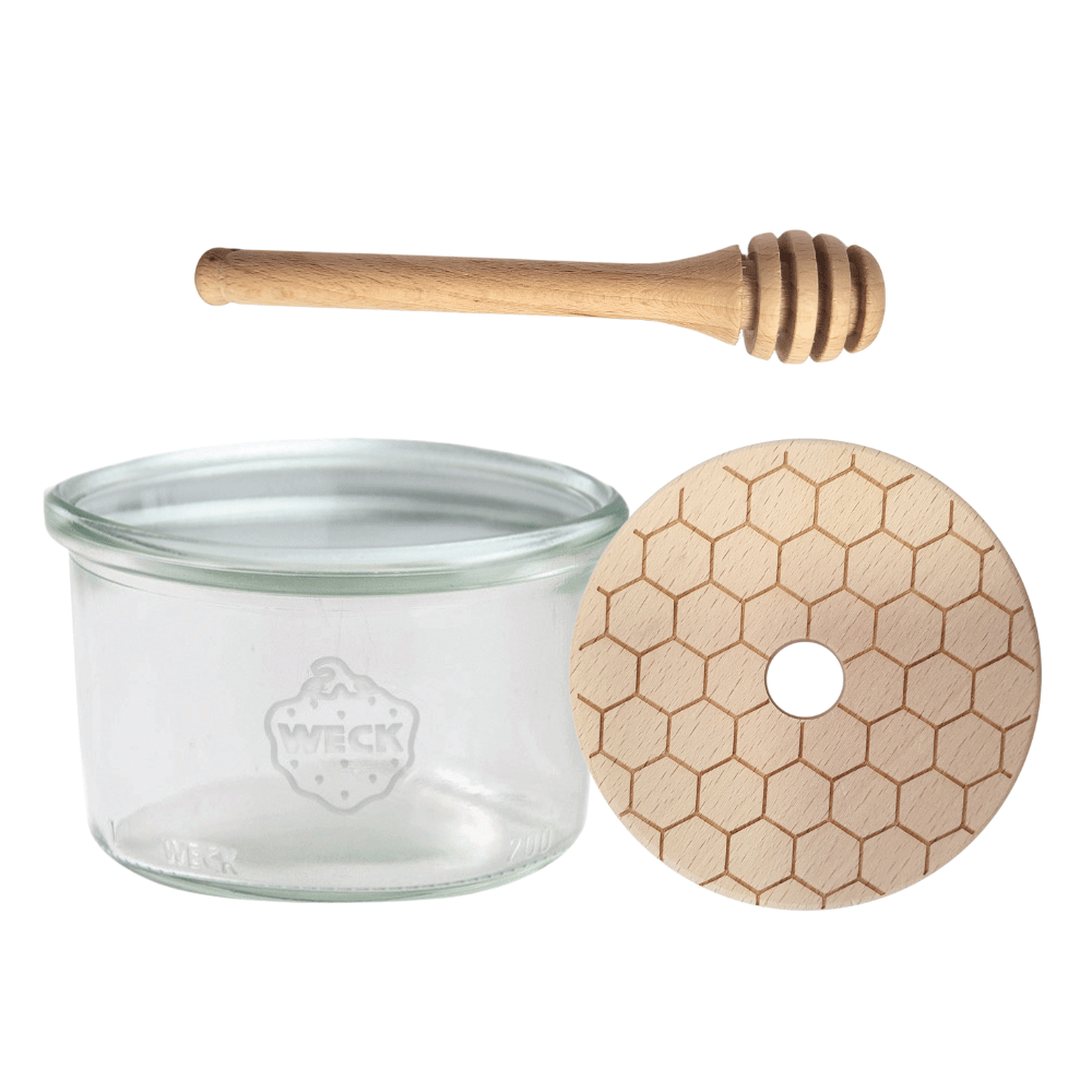 Słoik na miód WECK dozownik do miodu słoik do miodu z nabierakiem 200ml W3