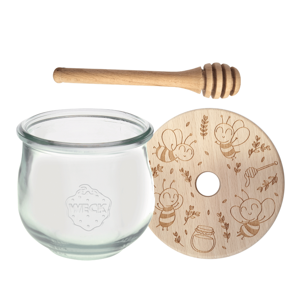 Słoik na miód WECK dozownik do miodu słoik do miodu z nabierakiem 370ml W1