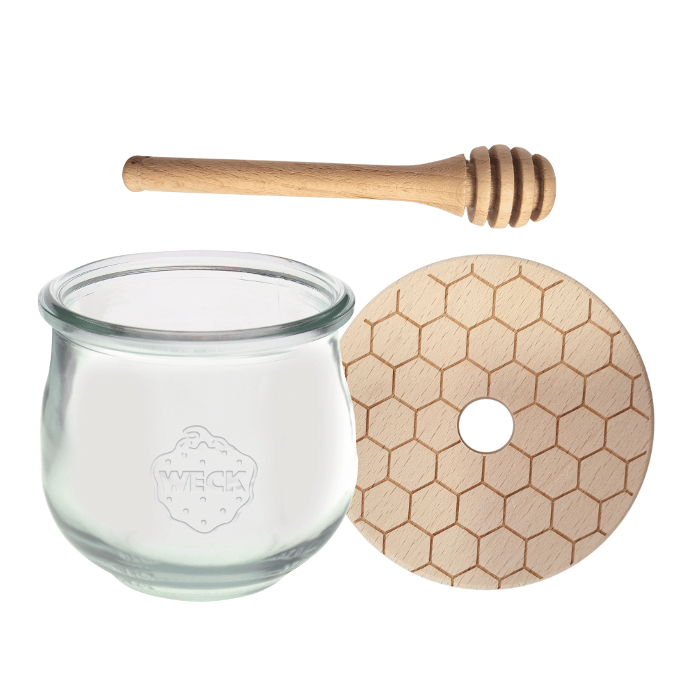 Słoik na miód WECK dozownik do miodu słoik do miodu z nabierakiem 370ml W3