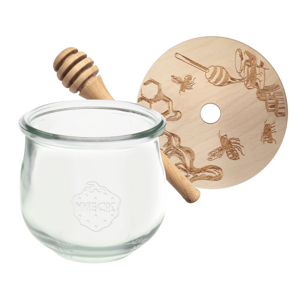 Słoik na miód WECK dozownik do miodu słoik do miodu z nabierakiem 580ml W2