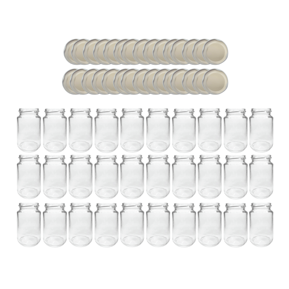 Słoiki 190ml 30x KOMPLET z POKRYWKĄ dżemy konfitury przyprawy deserki 53mm