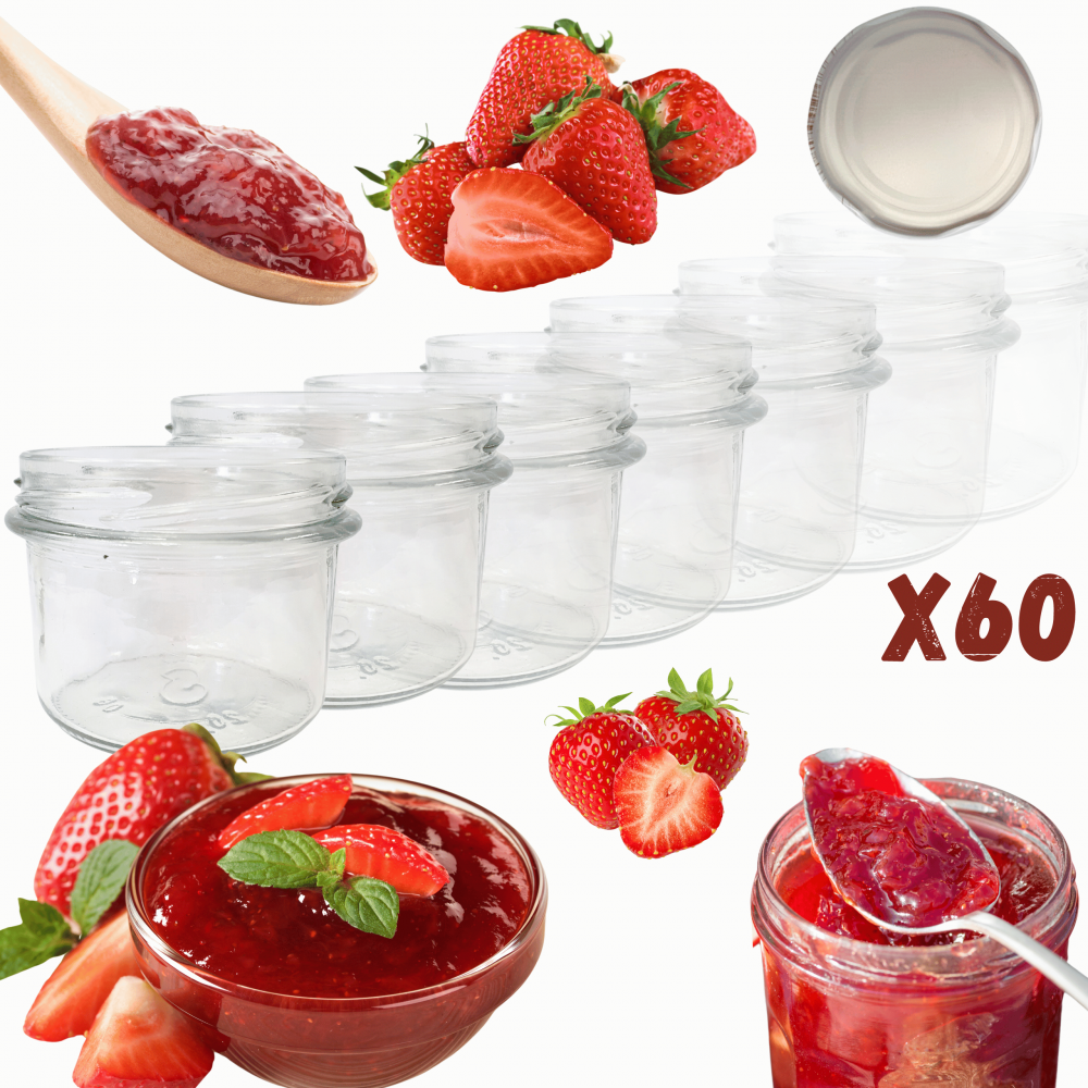 Słoiki 235ml słoiczki na dżem przyprawy deserki konfitury 60szt. 82mm PZH