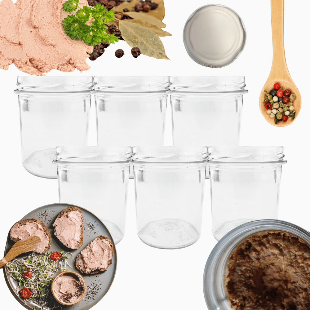 Słoiki 346ml słoiki na pasztet dżem kompot grzybki konfitury 6szt. 82mm