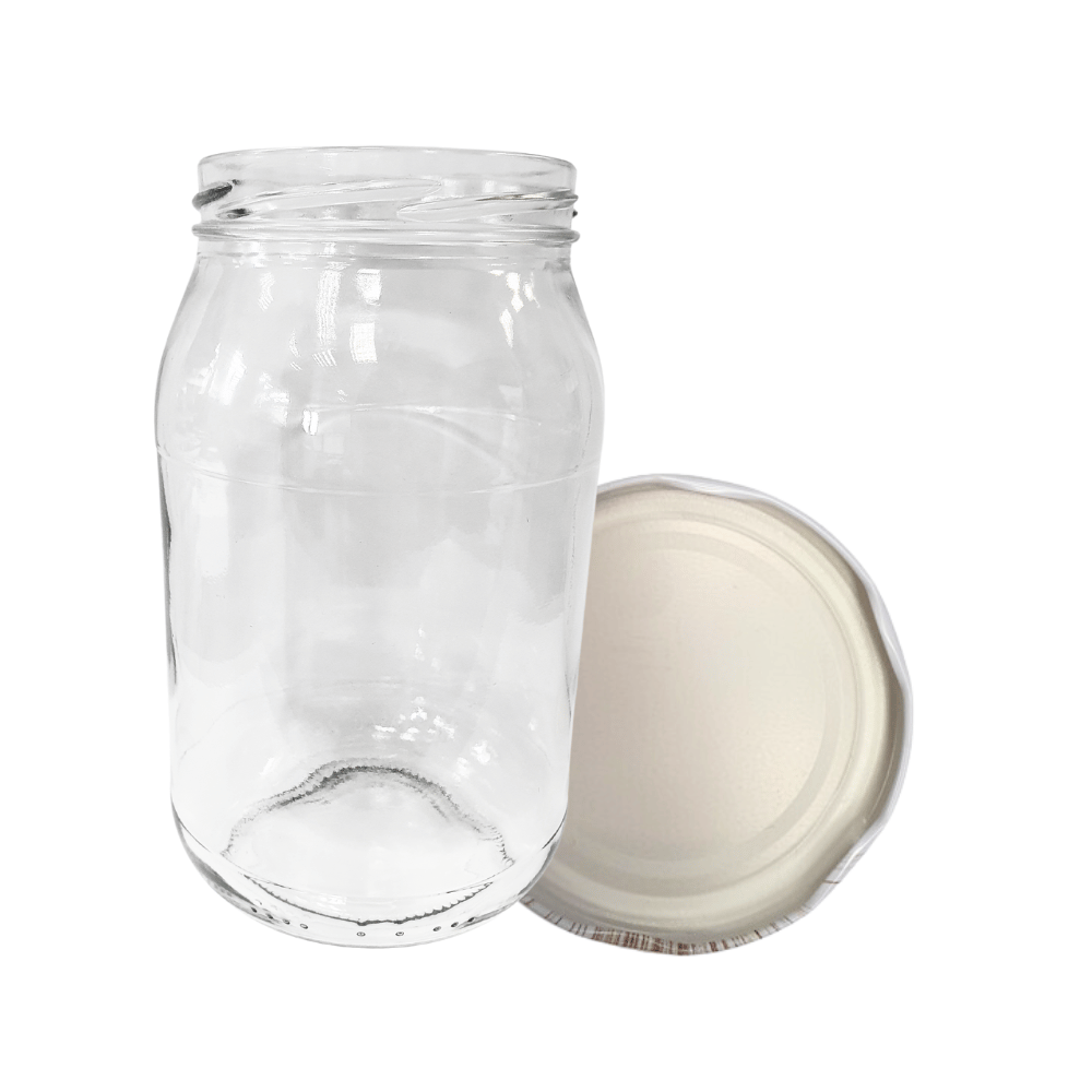 Słoik 900ml słoik na miód ogórki małosolne sałatki KOMPLET z POKRYWKĄ 82mm