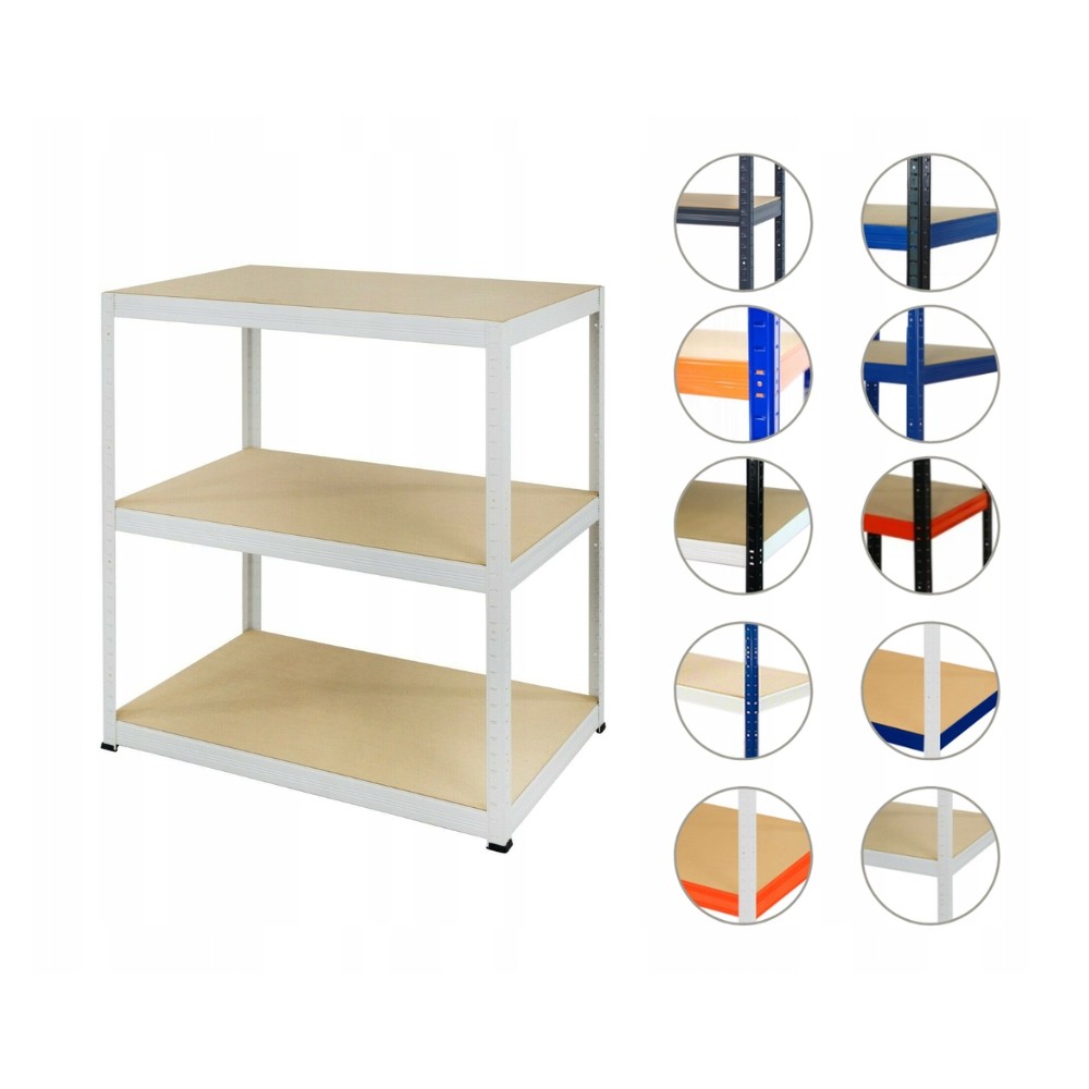 Regał metalowy regał magazynowy szpitalny HELIOS biały 106x110x45 3x175kg