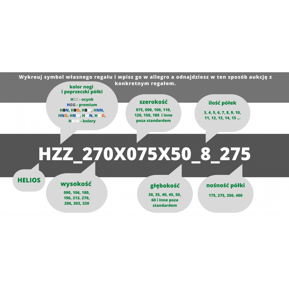 Regał metalowy HELIOS HWO 90x90x45 3x400kg