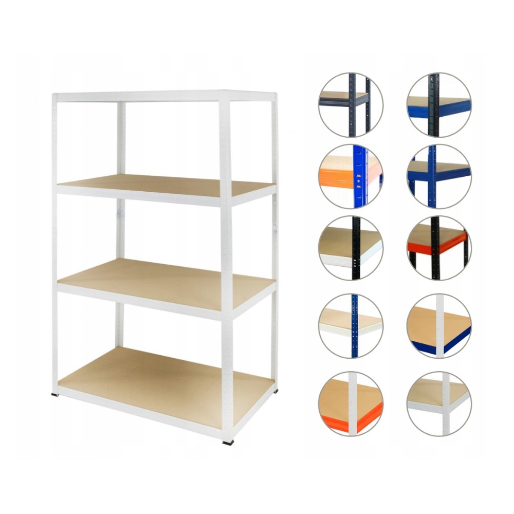 Regał metalowy regał magazynowy szpitalny HELIOS biały 213x180x30 4x275kg