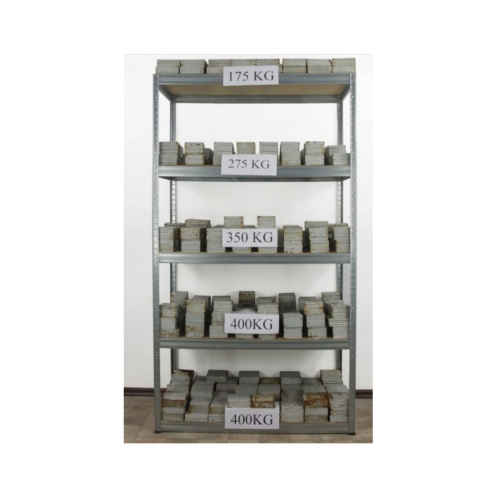 Regał metalowy regał magazynowy szpitalny HELIOS biały 106x120x30 3x400kg