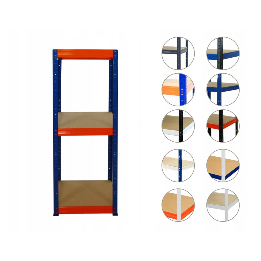 Regał metalowy HELIOS HNO 90x050x50 3 półki