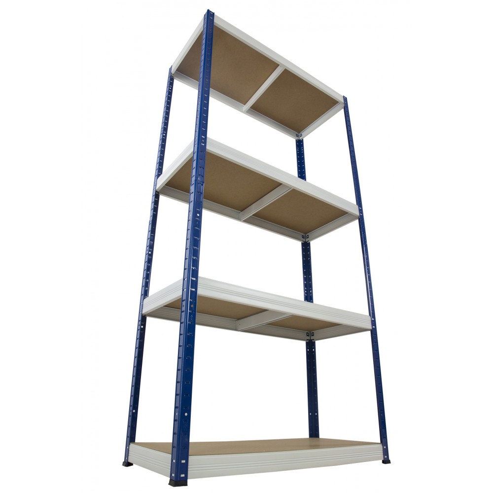 Regał Helios 180x110x30 cm 4 półki/275kg Czarno-Pomarańczowy