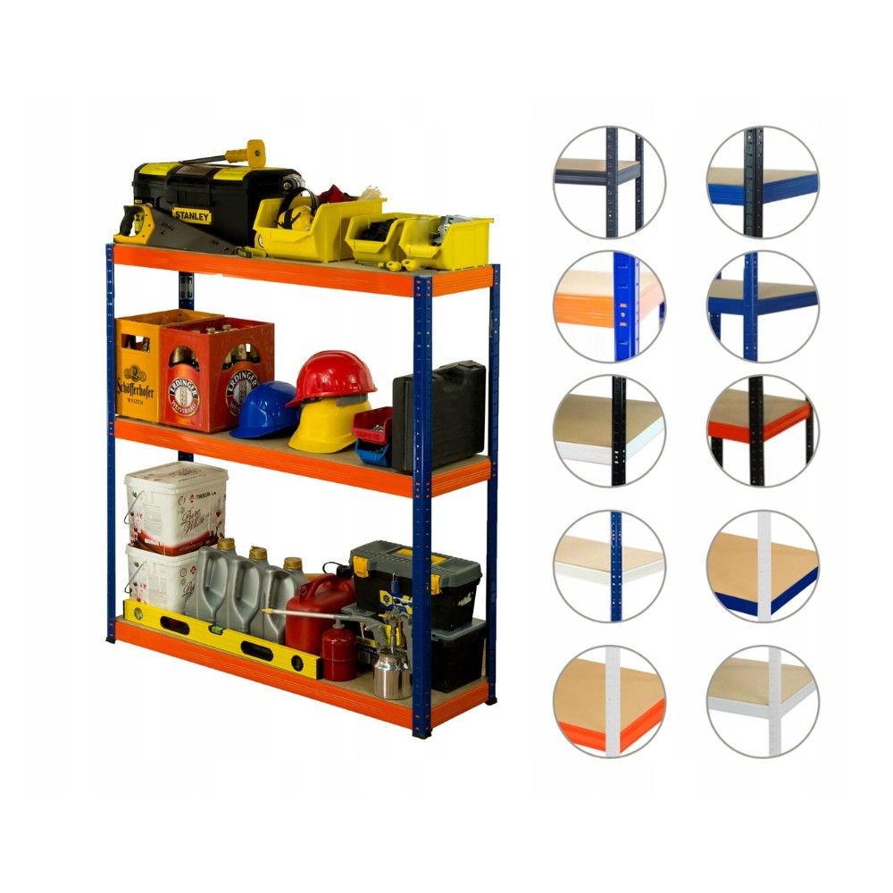 Regał metalowy regał magazynowy szpitalny HELIOS HNO 106x100x35 3x400kg