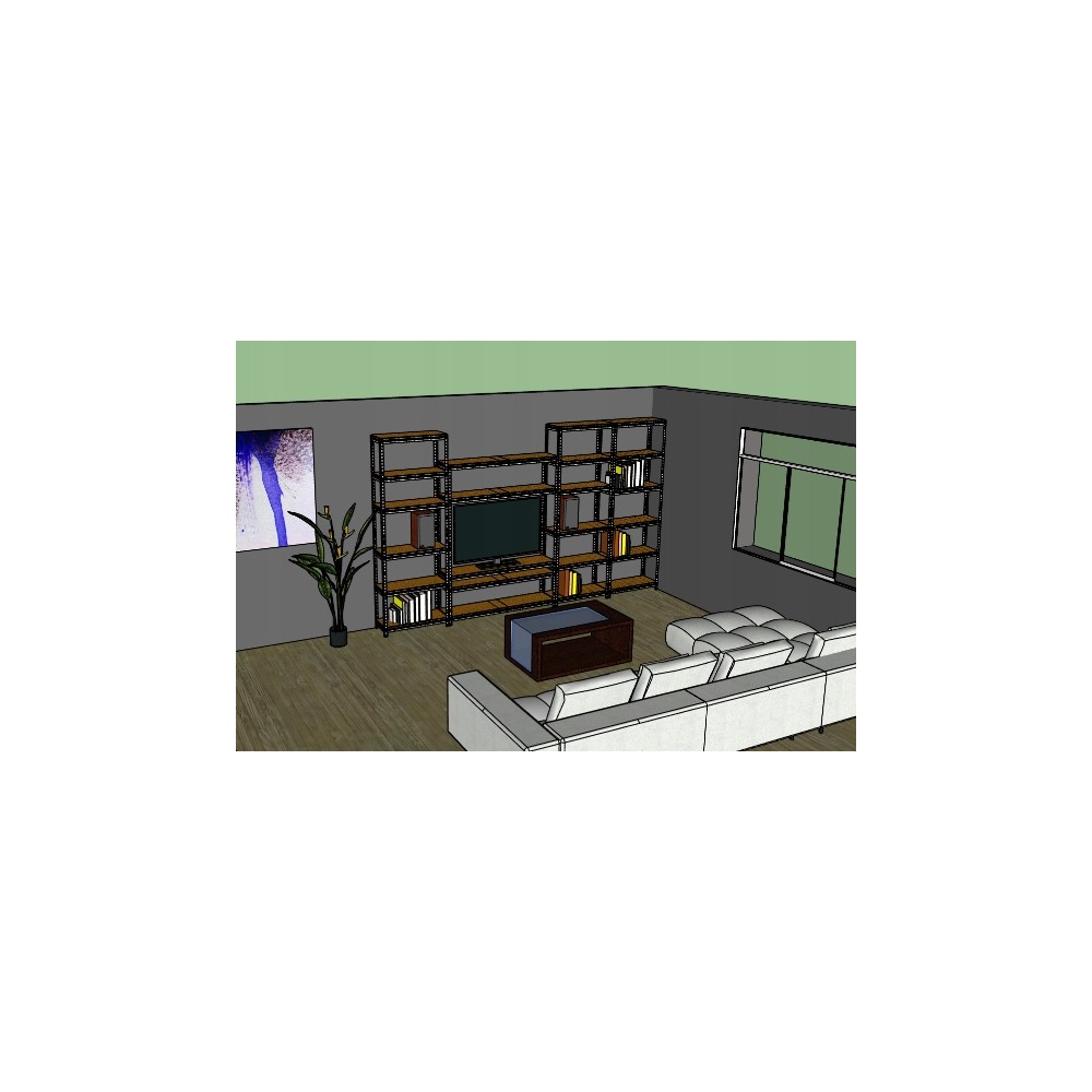 Płyta półka blat MDF regału HL HDF-6X385X335-HELIO