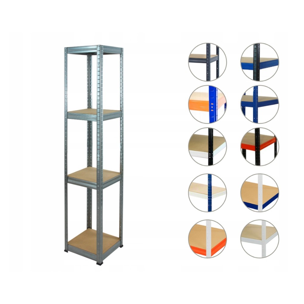 Regał magazynowy ocynk regał metalowy garażowy HELIOS 196x060x60 4 półki