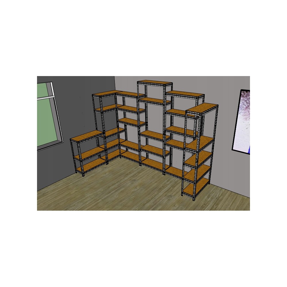 Płyta półka blat MDF regału HL HDF-6X435X435-HELIO