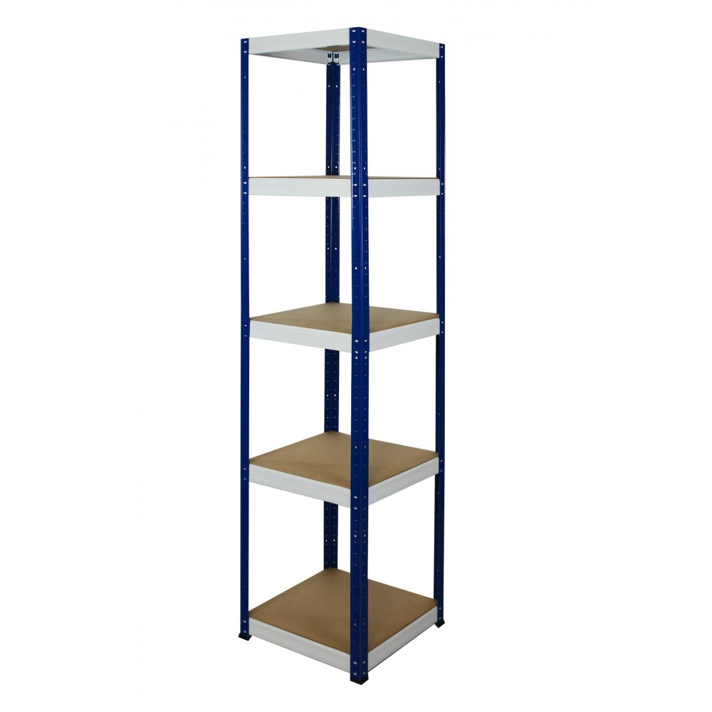Regał Helios 196x45x45 cm 5 półek/175kg Biało-Biały