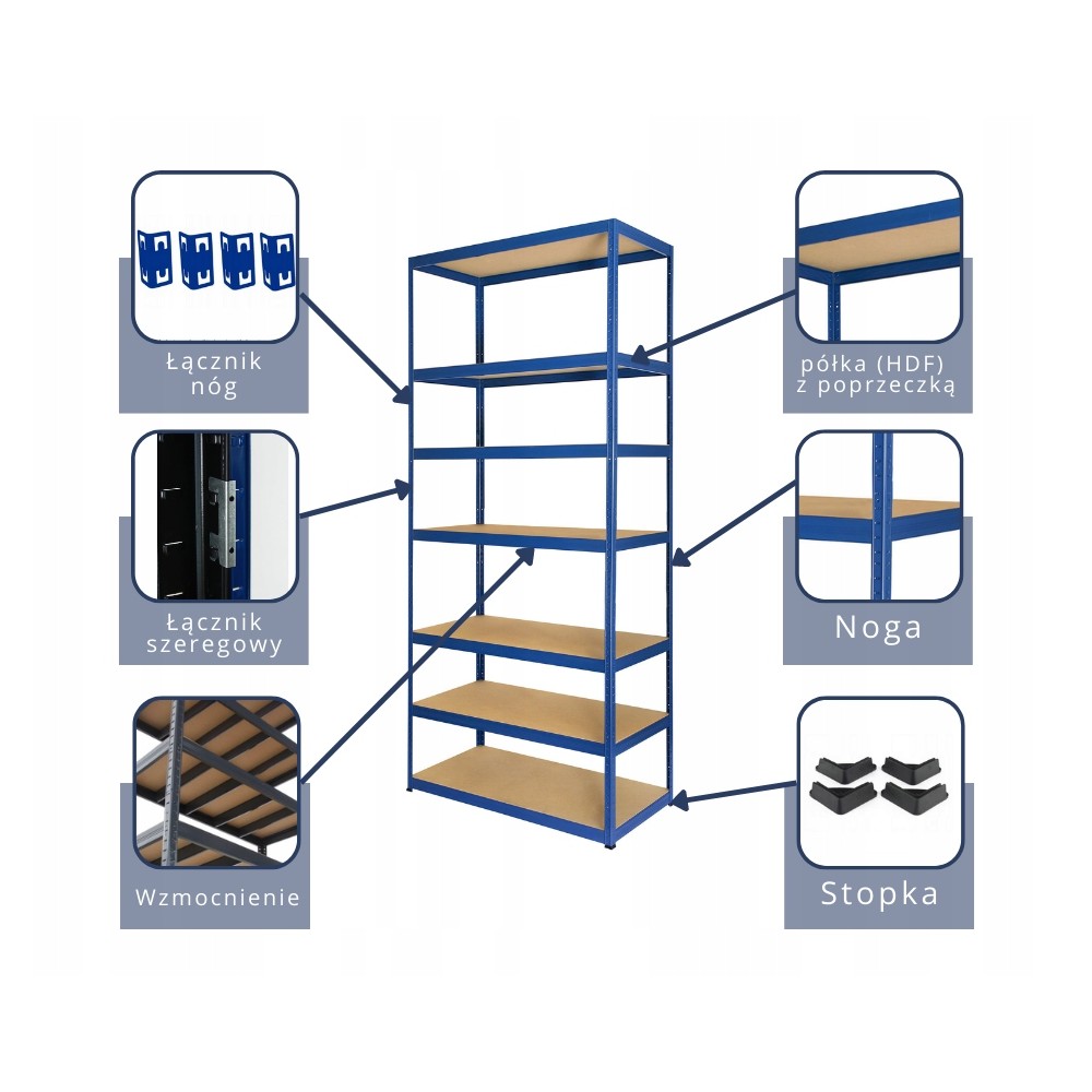 Poprzeczka półki element DIY regału HL HZ_PK_350