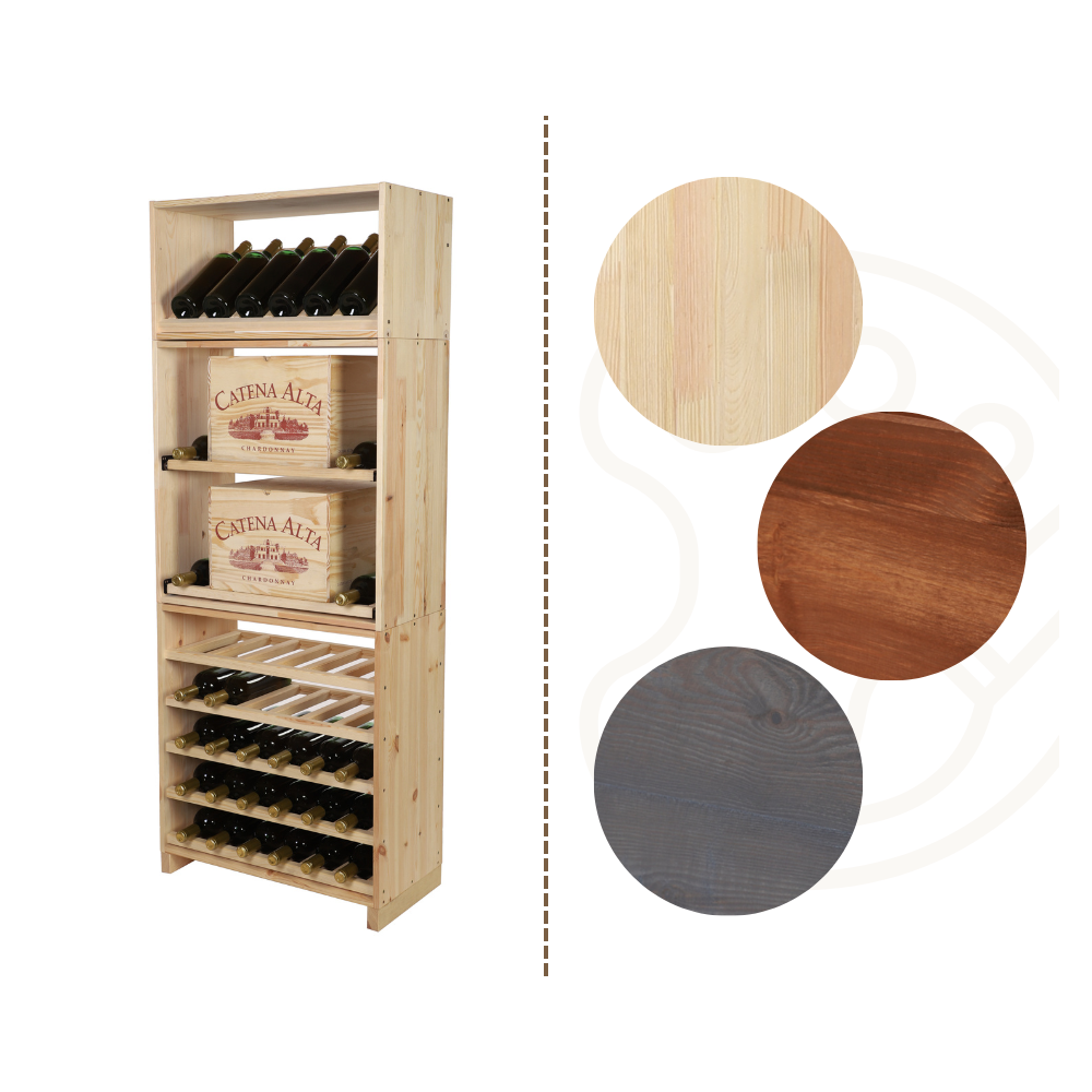 Regał na wino modułowy stojak na wino szafka na butelki 3 butelki .:.