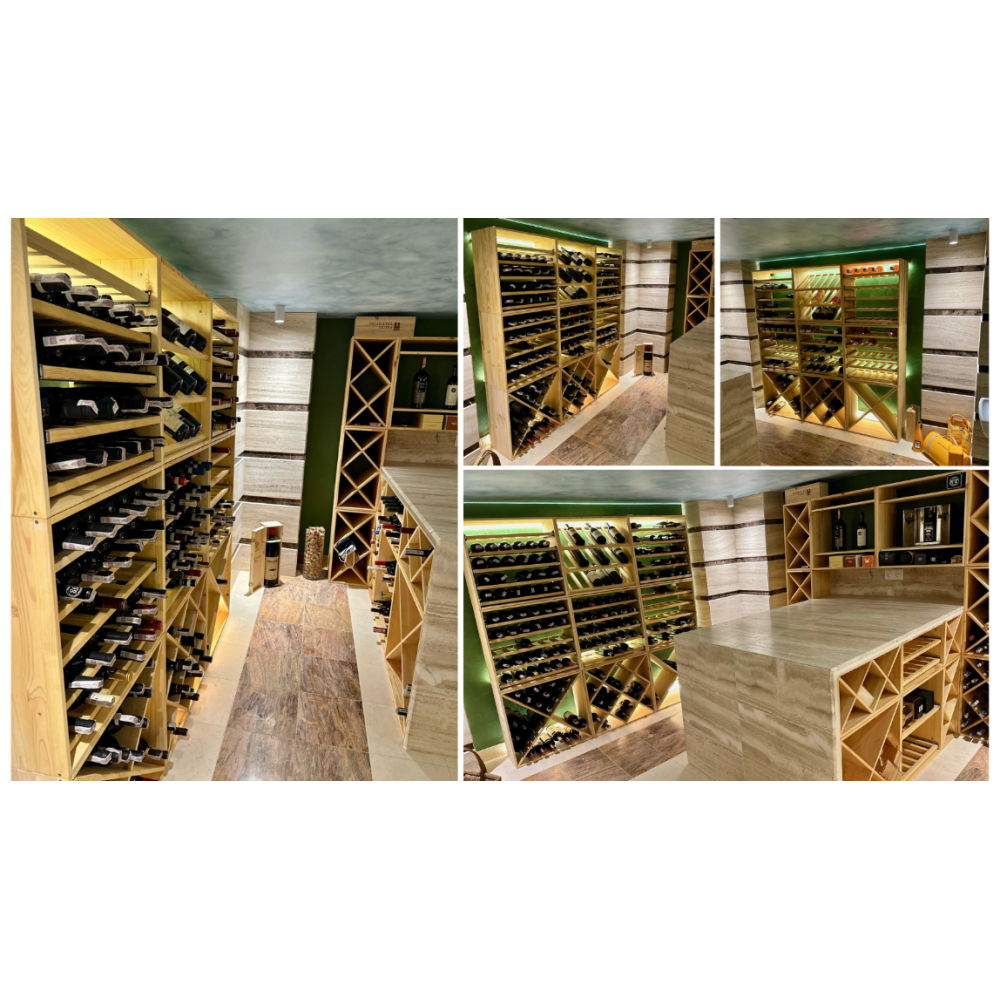 Regał na wino modułowy stojak na wino szafka na butelki 32 butelki .:.