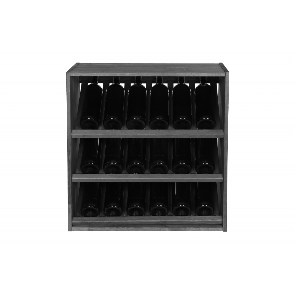 Regał na wino stojak na wino szafka na butelki 18 butelek ukośne leżnie EKO