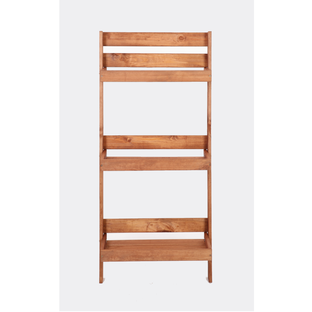 Drewniany kwietnik opierany o ścianę stojak regał na rośliny 115x37cm EKO