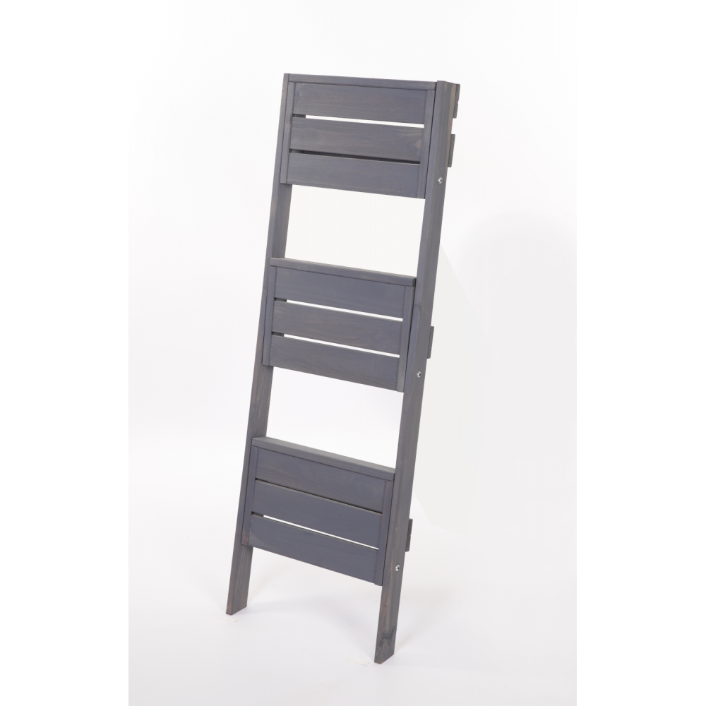 Drewniana drabinka opierana o ścianę stojak regał na rośliny 115x37cm EKO