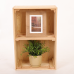 Drewniana skrzynka z 1 półką regał szafka wisząca na ścianę EKO DREWNO DUŻA