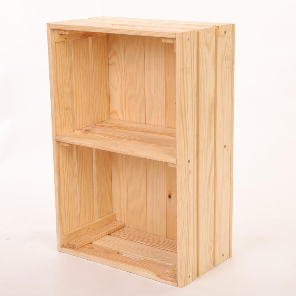 Drewniana skrzynka z 1 półką regał szafka wisząca na ścianę EKO DREWNO DUŻA