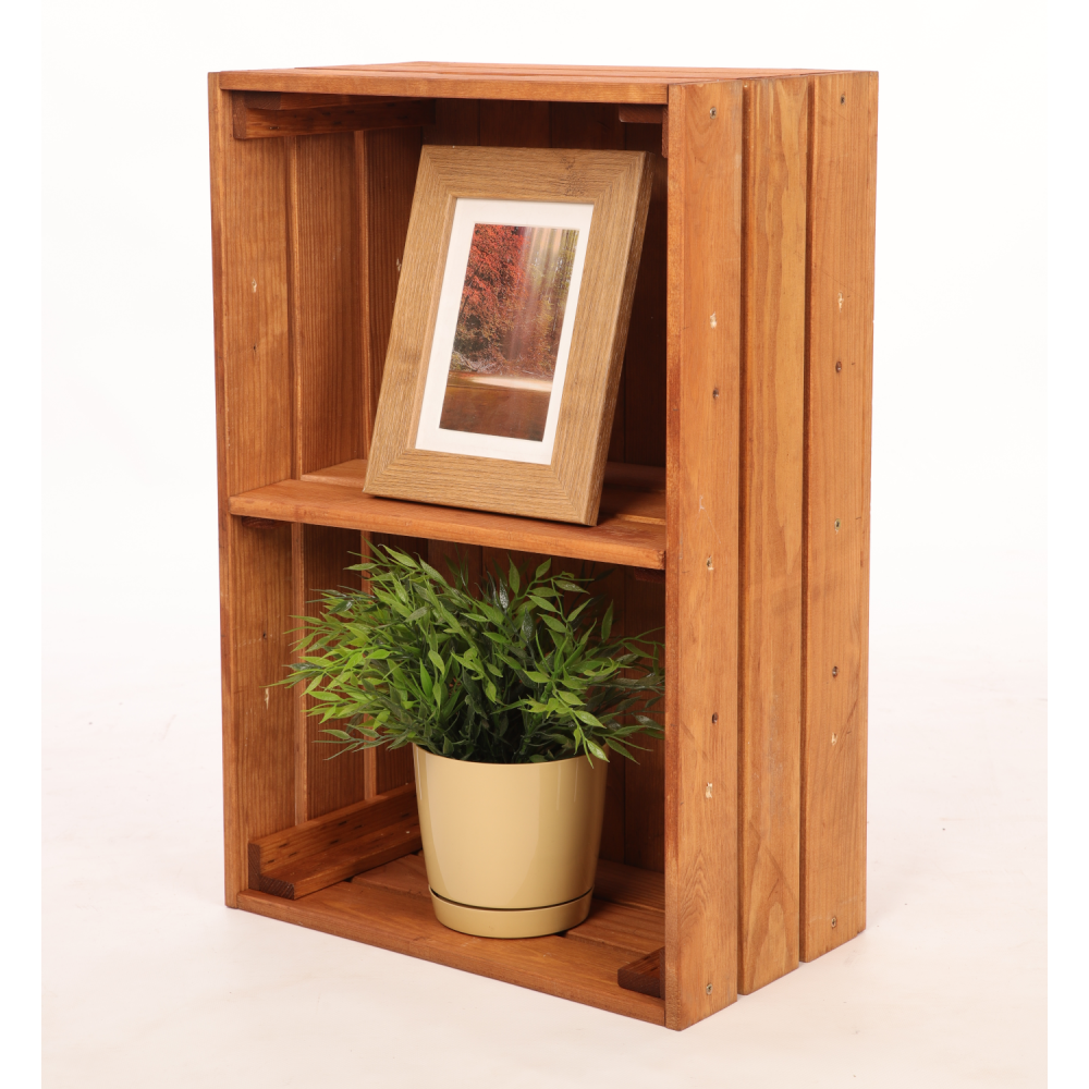 Drewniana skrzynka z 1 półką regał szafka wisząca na ścianę EKO DREWNO DUŻA