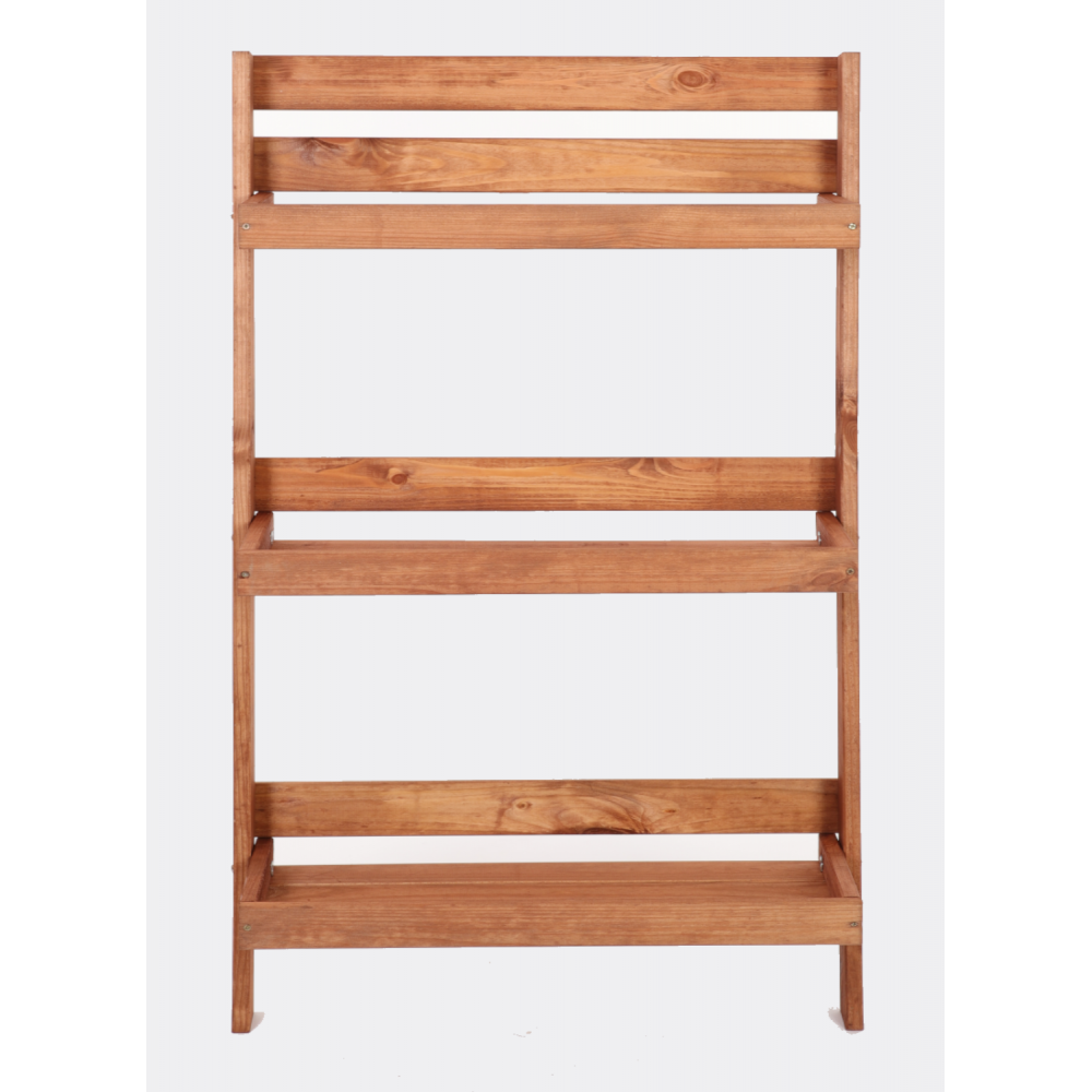 Drewniana drabinka opierana o ścianę stojak regał na rośliny 115x77cm EKO