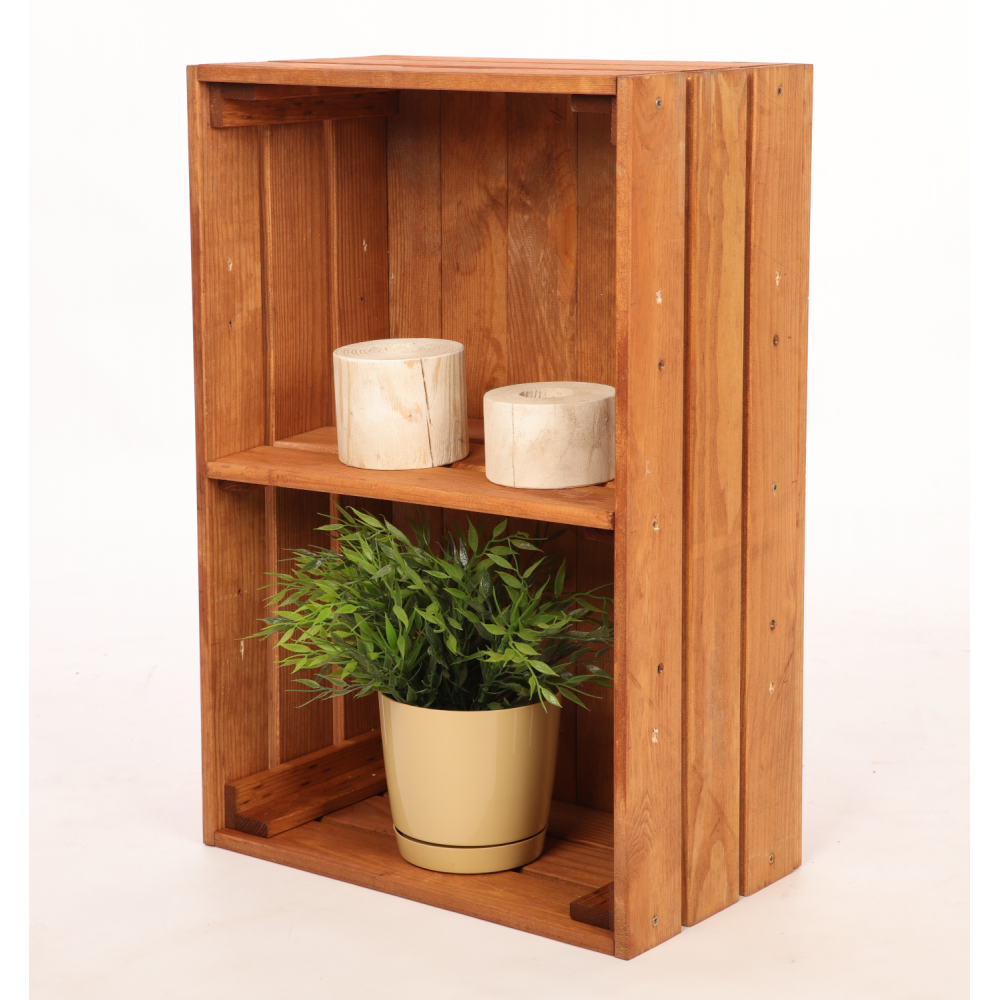 Drewniana skrzynka z 1 półką regał szafka wisząca na ścianę EKO DREWNO DUŻA