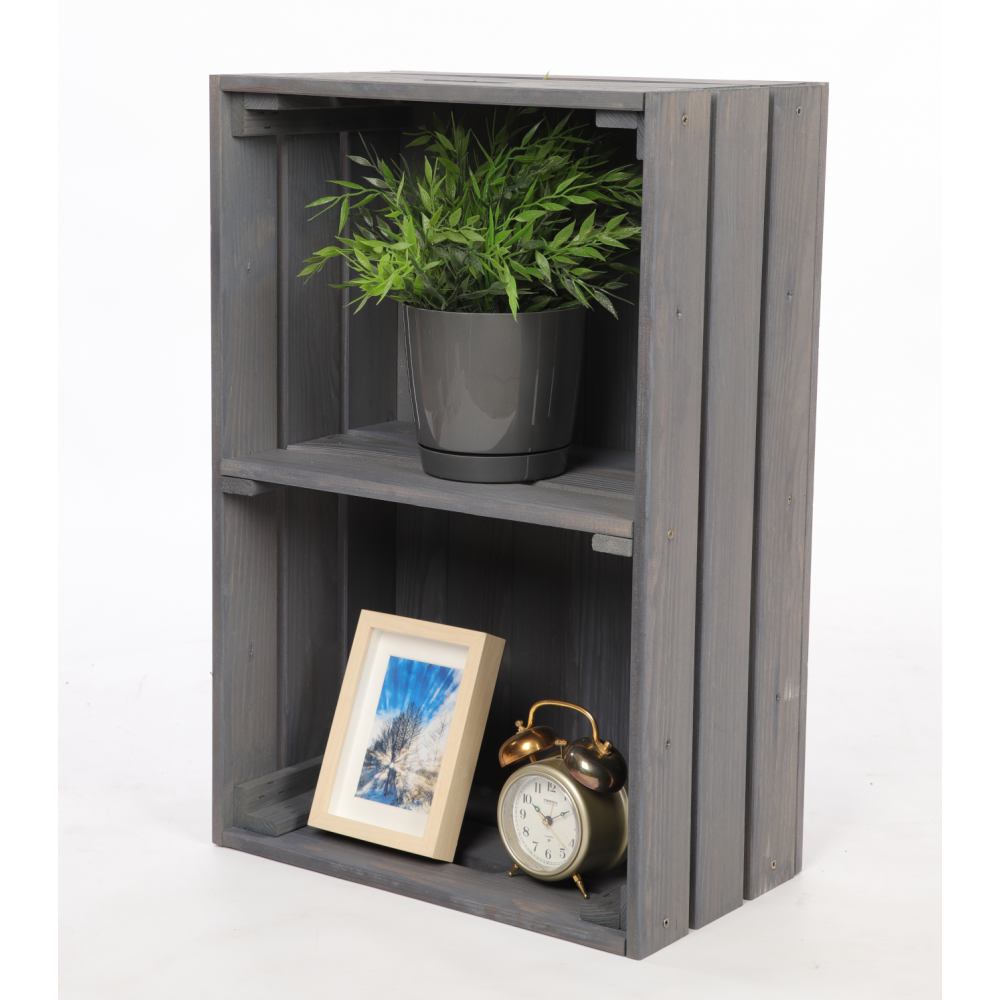 Drewniana skrzynka z 1 półką regał szafka wisząca na ścianę EKO DREWNO DUŻA