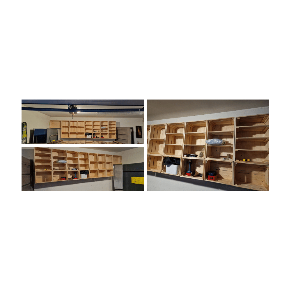 Drewniana skrzynka z 1 półką regał szafka wisząca na ścianę EKO DREWNO DUŻA