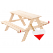 Stół piknikowy z ławkami stół ogrodowy drewniany stolik dla dzieci 1-5 lat