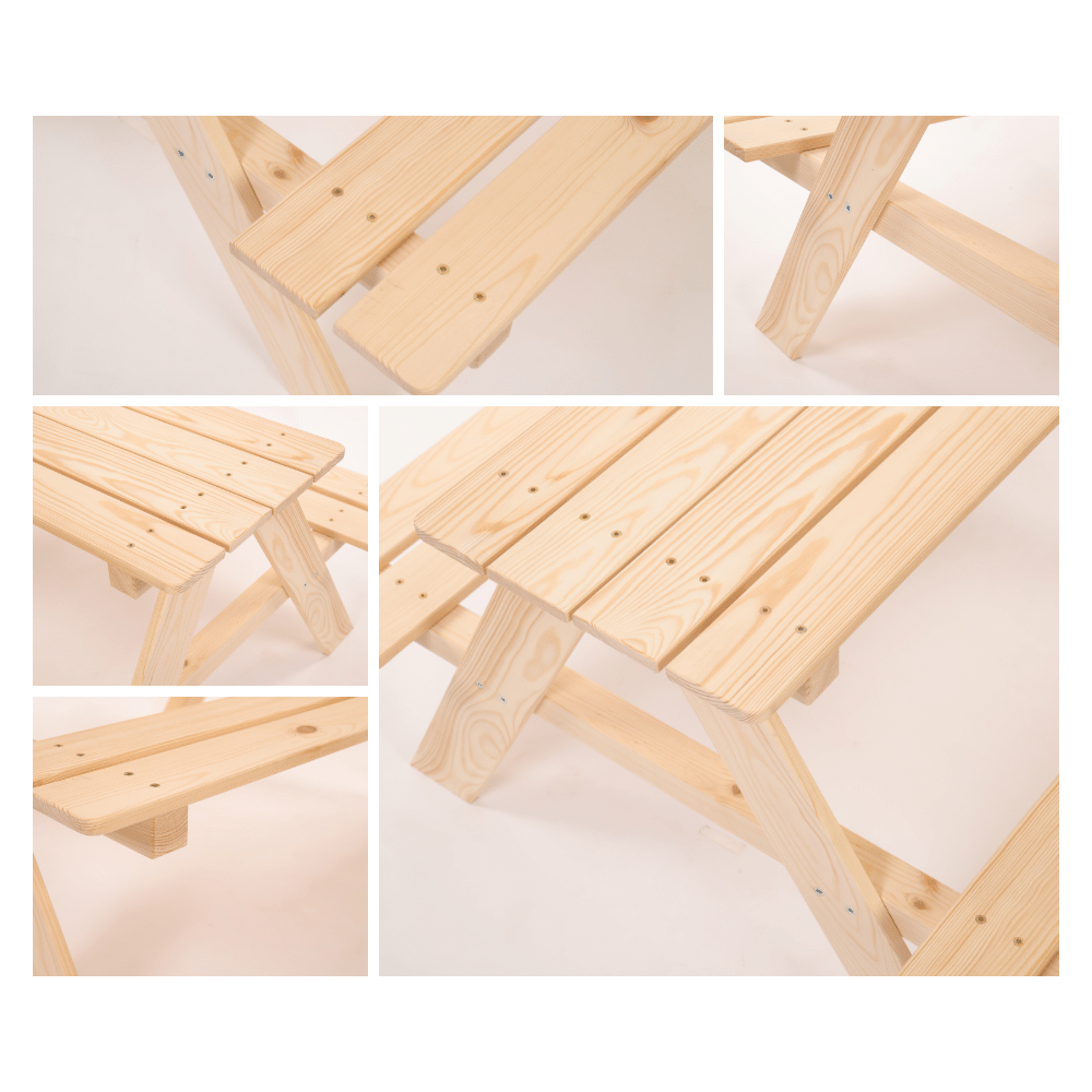 Stół piknikowy z ławkami stół ogrodowy drewniany stolik dla dzieci 1-5 lat