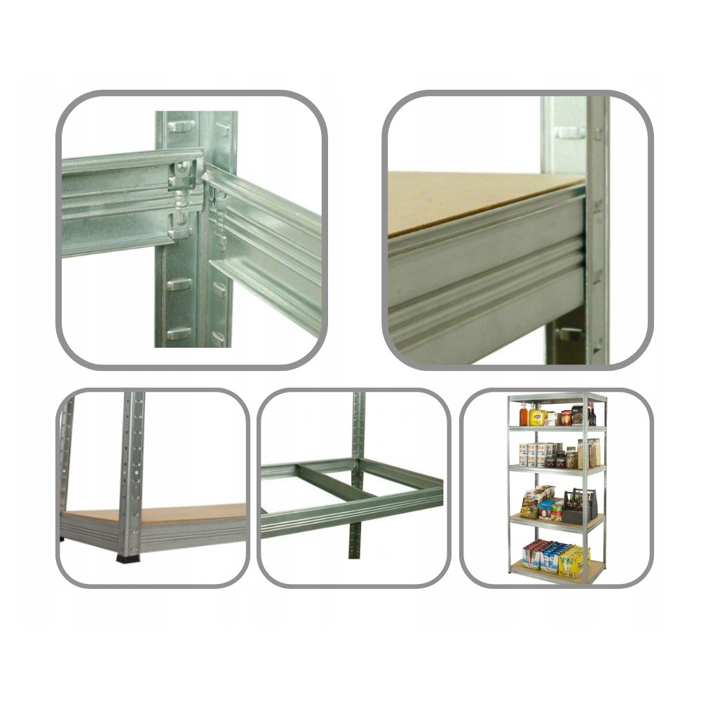 Regał metalowy ocynk regał magazynowy garażowy HELIOS 106x075x35 3x175kg