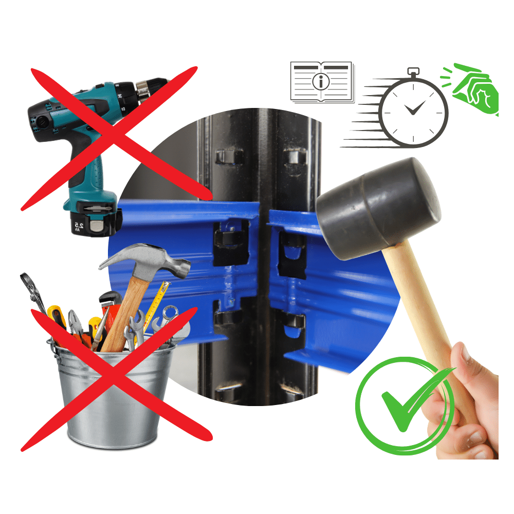 Regał metalowy Premium HELIOS 180x180x50cm 4Px275kg