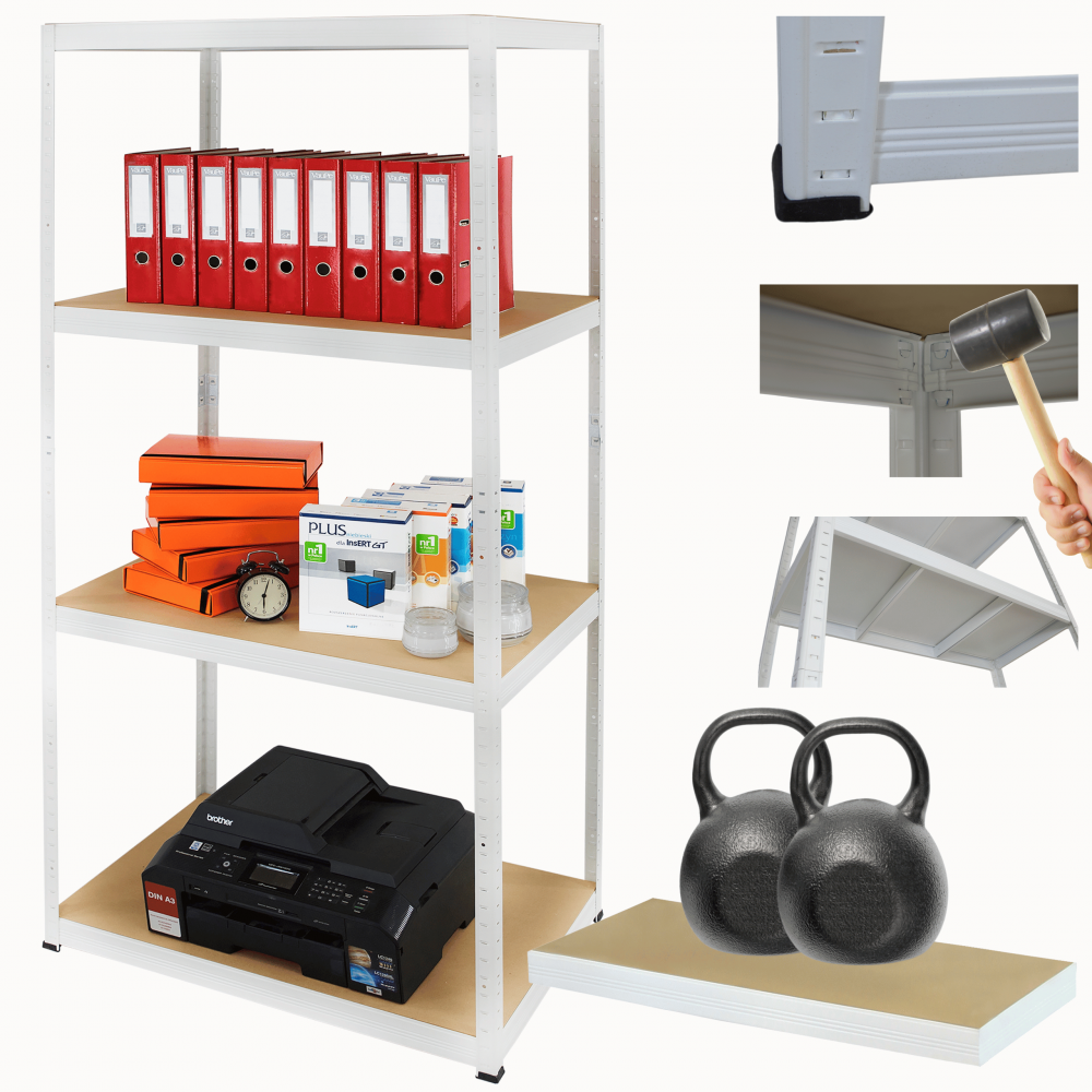 Regał metalowy HELIOS 180x100x40cm 4Px275kg