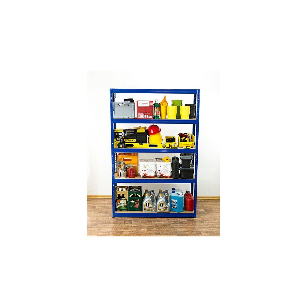 Regał Helios 180x120x35 cm 5 półek/275kg Niebiesko-Biały