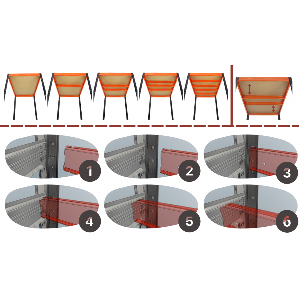 Regał metalowy HELIOS 213x100x40cm 5Px175kg .:.